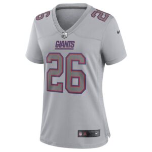 Women's New York Giants Saquon Barkley Nike Gray Atmosphere Fashion Game Jersey