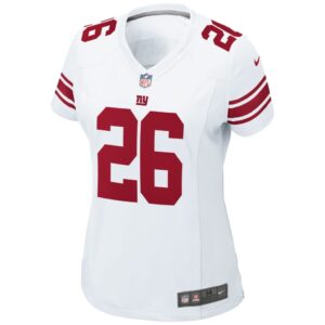 Women's Nike Saquon Barkley White New York Giants Game Jersey