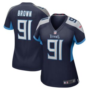 Shakel Brown Tennessee Titans Nike Women's Game Jersey - Navy