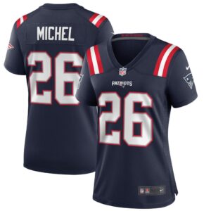 Women's Nike Sony Michel Navy New England Patriots Game Jersey