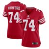 Women's San Francisco 49ers Spencer Burford Nike Scarlet Game Player Jersey