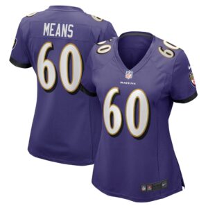 Women's Baltimore Ravens Steven Means Nike Purple Game Player Jersey