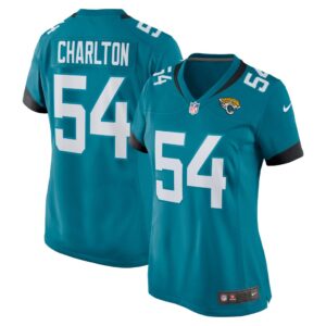 Women's Jacksonville Jaguars Taco Charlton Nike Teal Home Game Player Jersey