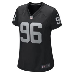 Women's Las Vegas Raiders Tashawn Bower Nike Black Game Player Jersey