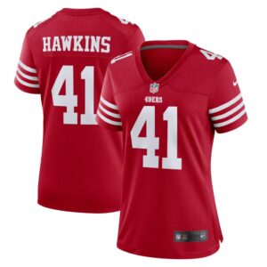 Women's San Francisco 49ers Tayler Hawkins Nike Scarlet Game Player Jersey