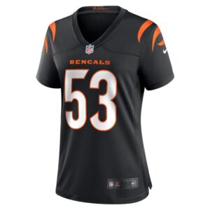 TJ Pesefea Cincinnati Bengals Nike Women's Team Game Jersey - Black