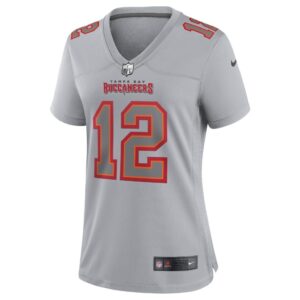 Women's Tampa Bay Buccaneers Tom Brady Nike Gray Atmosphere Fashion Game Jersey