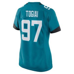 Tommy Togiai Jacksonville Jaguars Nike Women's Team Game Jersey - Teal