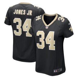 Women's New Orleans Saints Tony Jones Jr. Nike Black Player Game Jersey