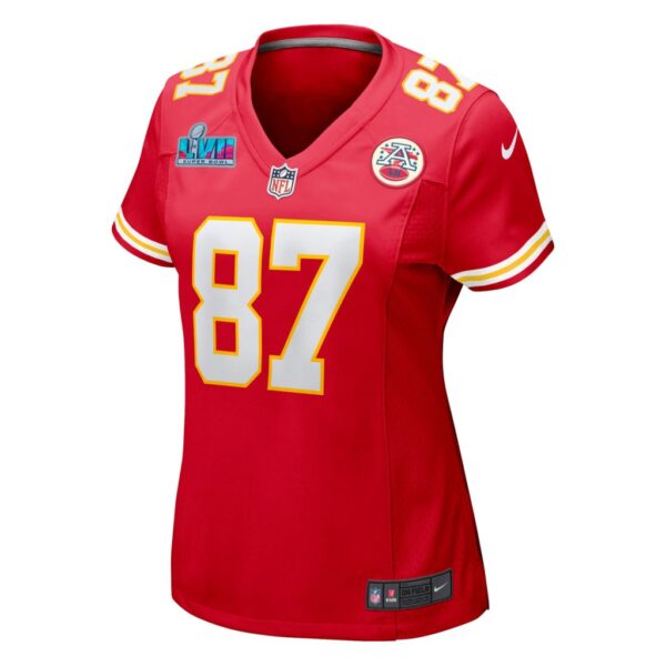 Women's Kansas City Chiefs Travis Kelce Nike Red Super Bowl LVII Patch Game Jersey