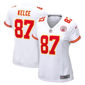 Women's Kansas City Chiefs Travis Kelce Nike White Game Jersey