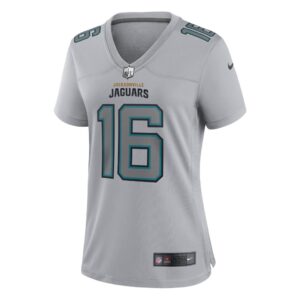 Women's Jacksonville Jaguars Trevor Lawrence Nike Gray Atmosphere Fashion Game Jersey