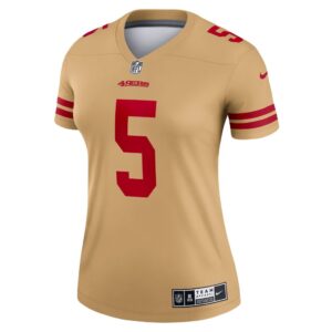 Women's San Francisco 49ers Trey Lance Nike Gold Inverted Legend Jersey