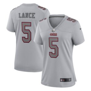 Women's San Francisco 49ers Trey Lance Nike Gray Atmosphere Fashion Game Jersey