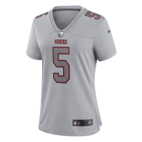 Women's San Francisco 49ers Trey Lance Nike Gray Atmosphere Fashion Game Jersey