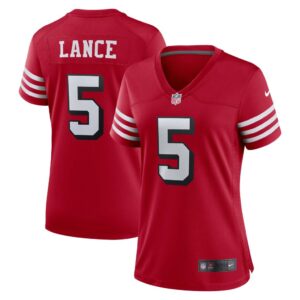 Women's San Francisco 49ers Trey Lance Nike Scarlet Alternate Game Player Jersey