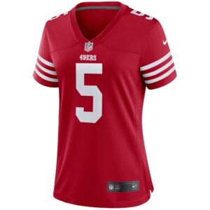 Women's San Francisco 49ers Trey Lance Nike Scarlet Team Player Game Jersey