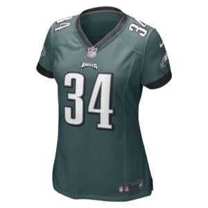 Women's Philadelphia Eagles Trey Sermon Nike Midnight Green Game Player Jersey