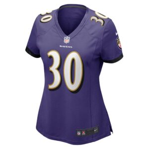 Women's Baltimore Ravens Tyler Badie Nike Purple Player Game Jersey