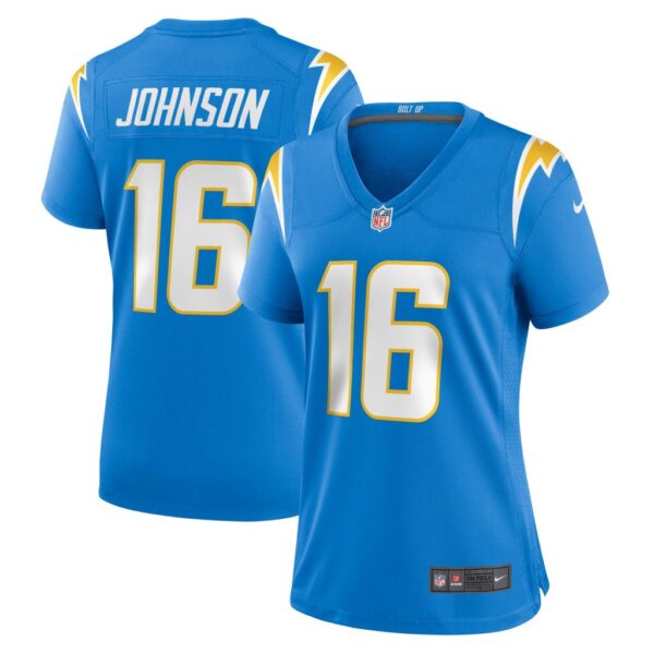 Tyler Johnson Los Angeles Chargers Nike Women's Team Game Jersey - Powder Blue