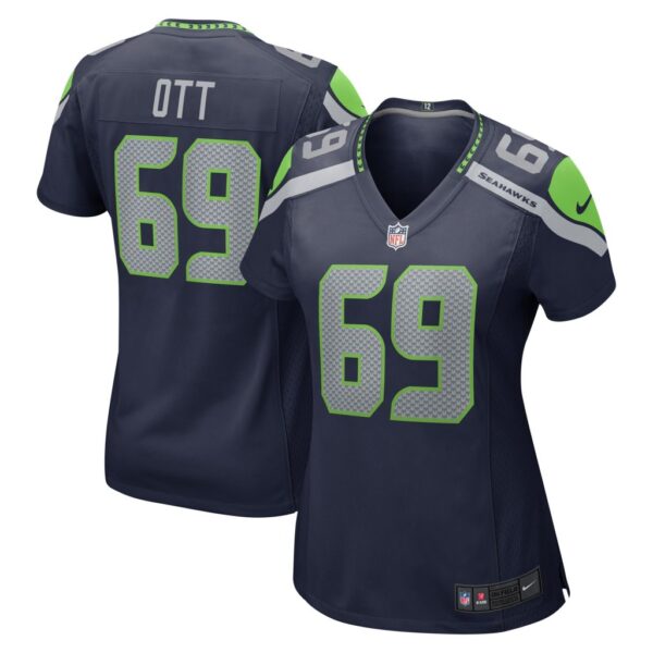 Women's Seattle Seahawks Tyler Ott Nike College Navy Game Jersey