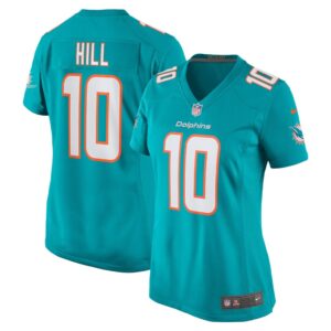 Women's Miami Dolphins Tyreek Hill Nike Aqua Game Jersey