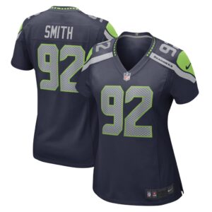 Women's Seattle Seahawks Tyreke Smith Nike College Navy Game Player Jersey