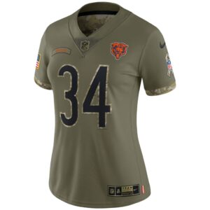 Women's Chicago Bears Walter Payton Nike Olive 2022 Salute To Service Retired Player Limited Jersey