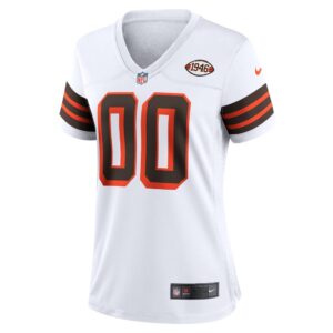 Cleveland Browns Nike Women's 1946 Collection Alternate Custom Jersey - White