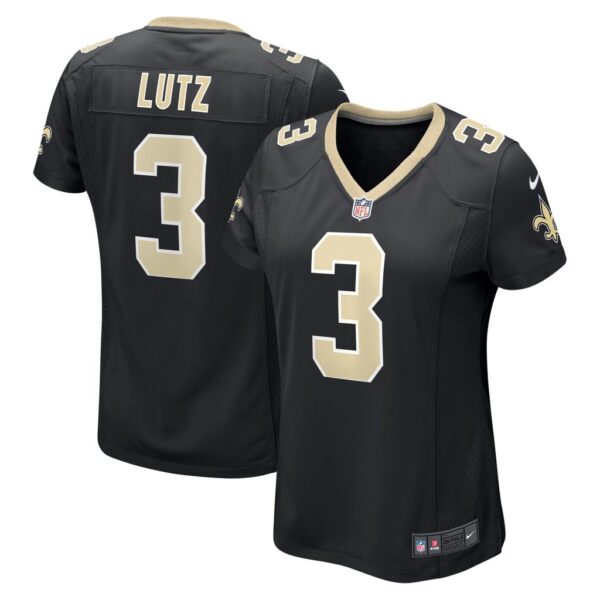 Women's New Orleans Saints Wil Lutz Nike Black Game Jersey