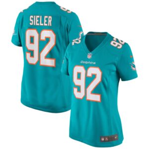 Women's Miami Dolphins Zach Sieler Nike Aqua Game Jersey