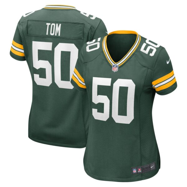 Women's Green Bay Packers Zach Tom Nike Green Player Game Jersey