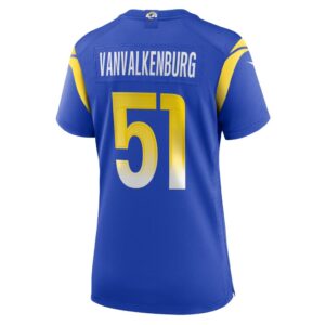 Zach VanValkenburg Los Angeles Rams Nike Women's Team Game Jersey - Royal