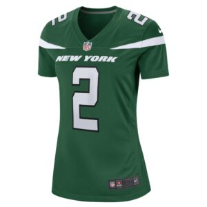 Women's New York Jets Zach Wilson Nike Gotham Green 2021 NFL Draft First Round Pick Game Jersey