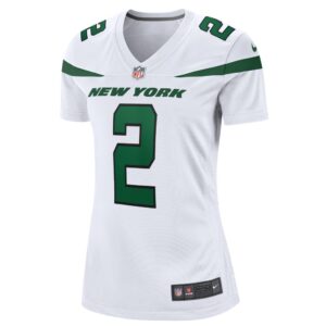 Women's New York Jets Zach Wilson Nike White Game Jersey