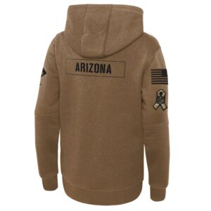 Arizona Cardinals Nike Youth 2023 Salute to Service Club Fleece Pullover Hoodie - Brown