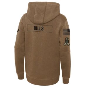 Buffalo Bills Nike Youth 2023 Salute to Service Club Fleece Pullover Hoodie - Brown