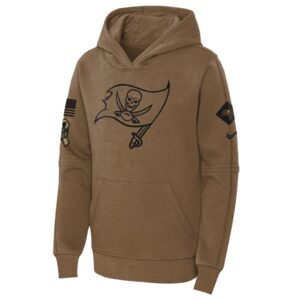 Tampa Bay Buccaneers Nike Youth 2023 Salute to Service Club Fleece Pullover Hoodie - Brown