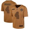 Dak Prescott Dallas Cowboys Nike Youth 2023 Salute To Service Limited Jersey - Brown