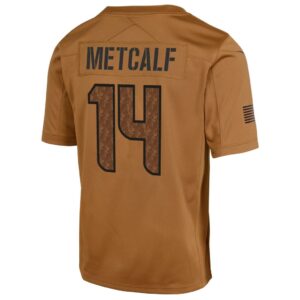 DK Metcalf Seattle Seahawks Nike Youth 2023 Salute To Service Limited Jersey - Brown