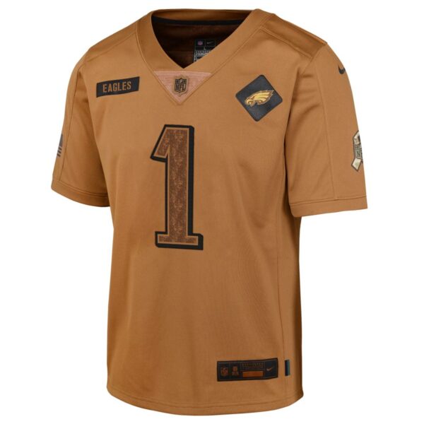 Jalen Hurts Philadelphia Eagles Nike Youth 2023 Salute To Service Limited Jersey - Brown